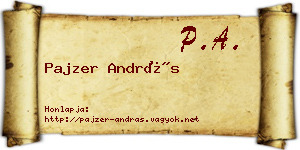 Pajzer András névjegykártya